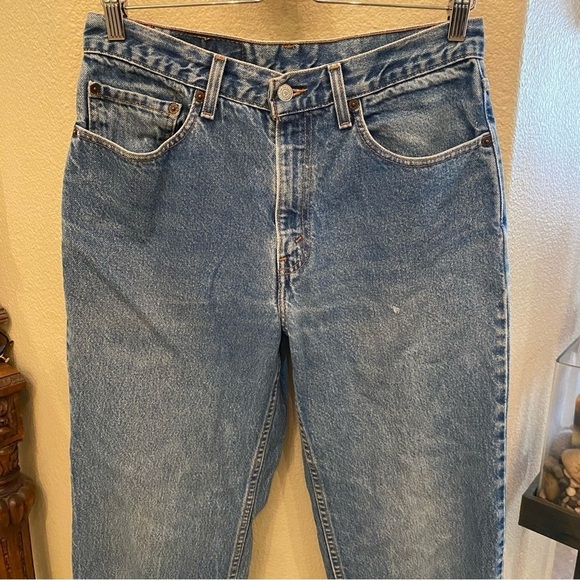 Vintage LEVI’S Blue Relaxed Straight Leg Jeans Size 32 - Picture 2 of 10